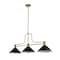 Z-Lite Melange 3 Light Chandelier, Heritage Brass & Matte Black 725-3HBR-MMB - alternate 7